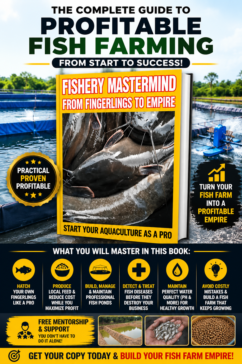 FISHERY MASTERMIND: FROM FINGERLINGS TO EMPIRE — START YOUR AQUACULTURE AS A PRO cover art