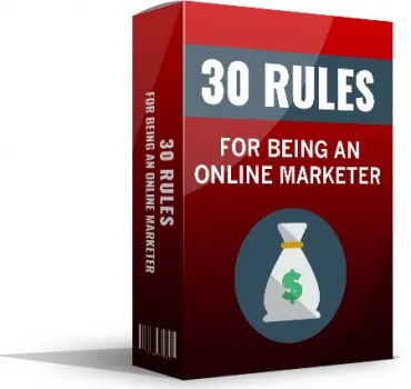 30 RULES FOR BEING AN ONLINE MARKETER cover art