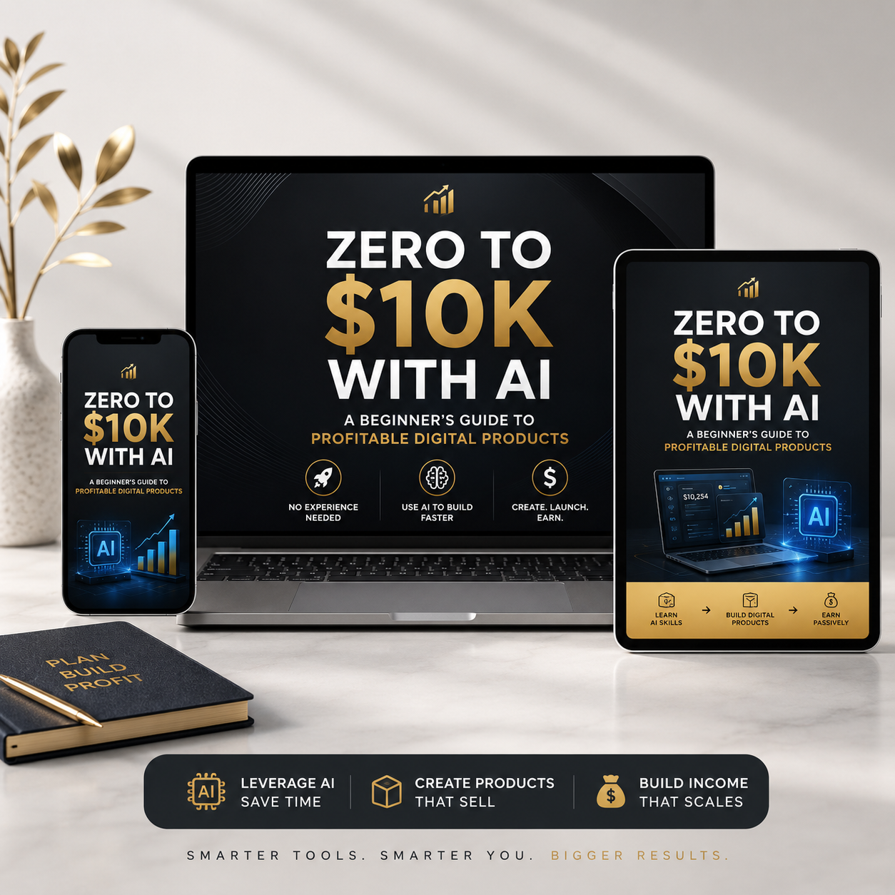 Zero To $10k With AI: A Beginner's Guide to Profitable Digital Products cover art
